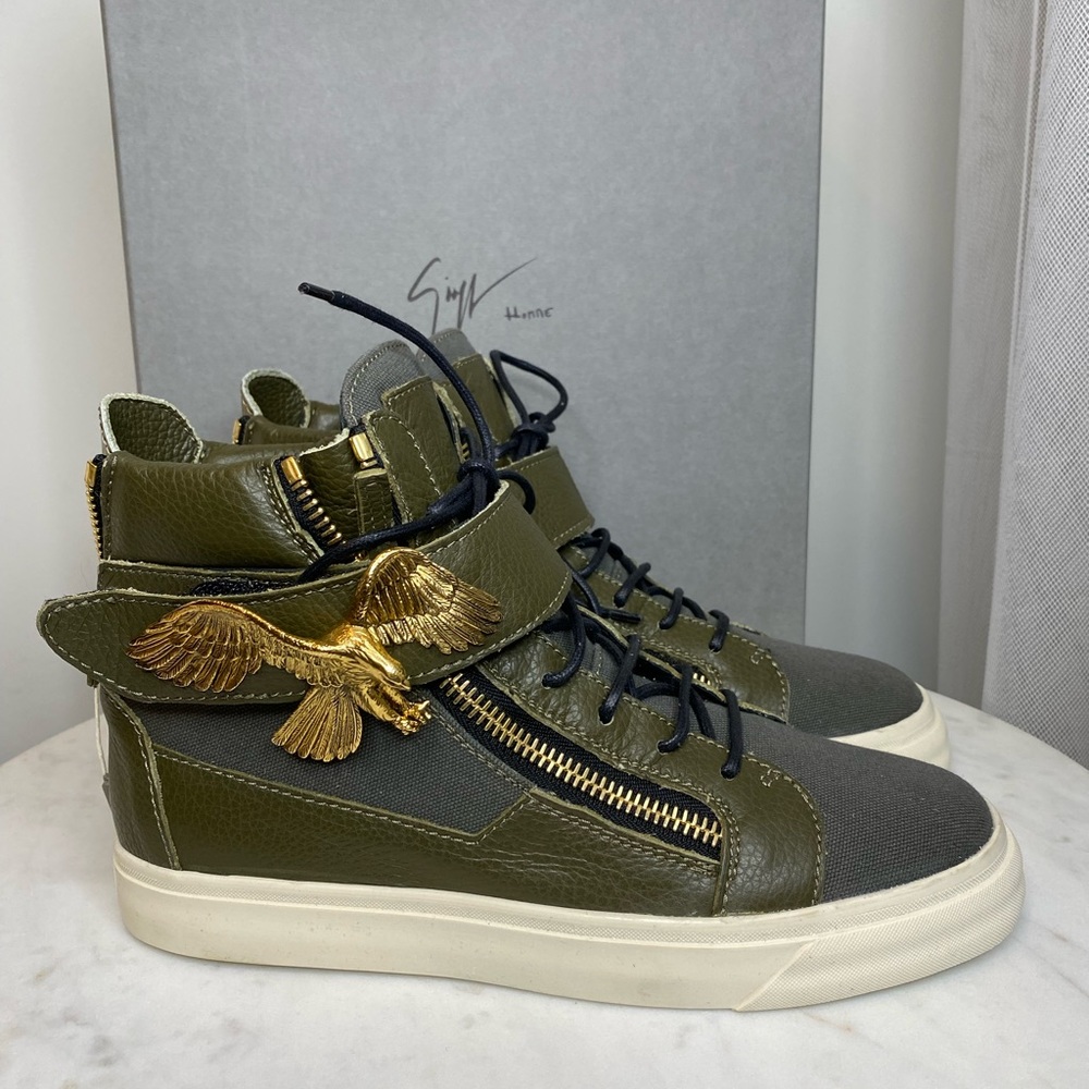 Giuseppe Zanotti Mens Leather High Top Sneakers 40